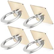 Geeko Universal Ring Smartphone Grip - Versatile swivel grip , Vertical or horizontal kickstand capability Compatible  with iPhone and most Smart phones and Tablets-Gold