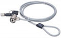 Manhattan Mobile Security Lock -Key lock with 2 keys , 1.4metre , Steel cable , Die cast zinc alloy , Cable diameter: 3 mm, Clear PVC Jacket
