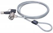 Manhattan Mobile Security Lock -Key lock with 2 keys , 1.4metre , Steel cable , Die cast zinc alloy , Cable diameter: 3 mm, Clear PVC Jacket