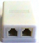 NetiX RJ11 Surface Mount Box - Double