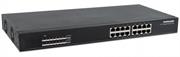 Intellinet 16-Port Gigabit PoE+ Switch, 220 Watt Power Budget, Rackmount, IEEE 802.3at/af Power over Ethernet (PoE+/PoE) Compliant, Endspan