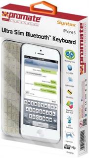 Promate  Syntax iPhone 5 Ultra Slim Bluetoot Keyboard with Induction Charging System Cover                                                                                                                                                                     