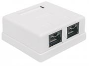 Intellinet Locking Cat6 UTP Mount Box - 2 Port, UTP, Mount Box, Locking Function, White