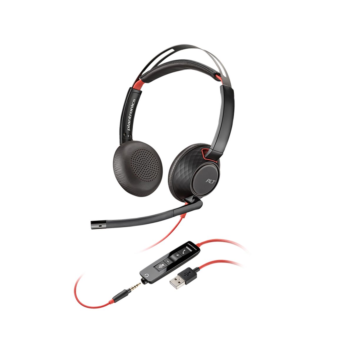 HP POLY BLACKWIRE 3320 WIRED HEADSET STEREO MICROSOFT TEAMS CERTIFIED INCL USB-C TO A ADAPTER 2YR WARRANTY