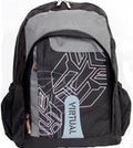Macaroni Scolaro Student Backpack-Lightweight ,Padded Back and shoulder straps ,Triple Main Plus One Side zippered compartments ,Top Grip Handle,Waterproof Material-Two Tone Black and Grey