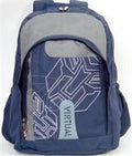 Macaroni Scolaro Student Backpack-Lightweight ,Padded Back and shoulder straps ,Triple Main Plus One Side zippered compartments ,Top Grip Handle,Waterproof Material-Two ToneBlue and Grey