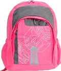 Macaroni Scolaro Student Backpack-Lightweight ,Padded Back and shoulder straps ,Triple Main Plus One Side zippered compartments ,Top Grip Handle,Waterproof Material-Two Tone Pink and Grey