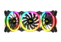 KWG Gemini M1 1203, 3 x 120mm Case fans RGB, Dimensions 120 x 120 x 25 mm, Rated Voltage 12 V (Fan) / 5V(LED) Speed 500 - 1500 RPM ±10% Air Flow 56 CFM Air Pressure 1.94 mmH2O Noise Level 15-22 dBA Bearing Hydraulic Connector male and female Molex Control