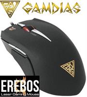 Gamdias Erebos GMS7510 Laser MOBA Gaming Mouse 3 Set Ambidextrous Adjustable Side PanelsWeight System, 7 Programmable Buttons, 8200 DPI for PC
