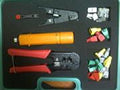 NetiX Network Tool Kit-Telephone plier, 8P8C Modular plug, Impact tool, Blade, Stripper for coaxial cable