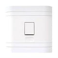 Lesco 2 Pole Flush Isolator Switch with Square Flush Cover and Hidden Indicator Light- Amperage: 50A ,Height: 100mm , Width: 100mm ,Material: Polycarbonate, Colour White