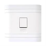 Lesco 2 Pole Flush Isolator Switch with Square Flush Cover and Hidden Indicator Light- Amperage: 50A ,Height: 100mm , Width: 100mm ,Material: Polycarbonate, Colour White