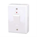 Lesco 2 Pole Surface Isolator Switch Vertical with LED Indicator Light- Complete with White Extension Box, Amperage: 30A ,Height: 100mm , Width: 500mm ,Material: Polycarbonate, Colour White