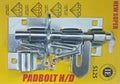 Noble Lockable Pad Bolt latch 125mm Zinc Plated-Can be installed horizontally or vertically, Rust and Corrosion resistant for durability