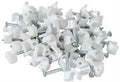 Noble Round Cable Clips 12mm White 100 Pieces per pack - The Noble 6mm Round Cable Clips with Nail are used to attach cables to walls, ceilings or the floor for a cleaner look and organized. Helps prevent damage to cables and eliminates tangling. For offi