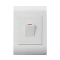Lesco Pipelli 2 Pole Flush Isolator Switch Rectangle with hidden LED indicator light behind face plate - Amperage: 50A ,Height: 100mm , Width: 500mm ,Material: Polycarbonate, Colour White