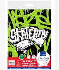 Marlin Precut Book Covers Skaterboy 5 Pack