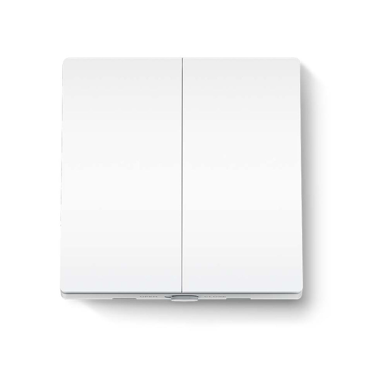 Smart Light Switch 2-Gang 1-Way. SPEC: 868 MHz, 250 V~, 50/60 Hz, 2-Gang, battery powered(2*AAA), 1000 W incandescent, In-wall Installation, no neutral wire required FEATURE: Tapo smart app, Tapo IoT hub required and more.