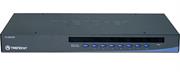 TrendNet 8 Port Stackable Rack Mount KVM Switch with On Screen Display - Supports both USB and PS/2 connections to console port, High video quality; up to 2048 x 1536 VGA resolution, Built-in daisy-chain port for cascading up to 8 levels (64 computers), P