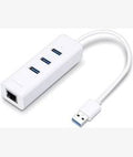 USB 3.0 Type-A to Gigabit Ethernet Network Adapter with 3-Port USB 3.0 Type-A Hub