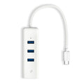 USB 3.0 Type-C to Gigabit Ethernet Network Adapter with 3-Port USB 3.0 Type-A Hub