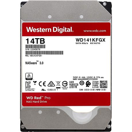 WD Red™ Pro 14TB SATA 3.5 256 MB Cache HDD