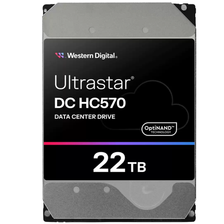 WD Ultrastar 3.5in 26.1MM 22TB 512MB 7200RPM SATA ULTRA 512E SE NP3 DC HC570