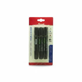 Artwell Permanent Markers Black 3 Pack
