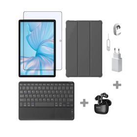 Blackview TAB 60 Pro Android Tablet - 10.1 Inches, 800 x 1280 Pixels, 16:10 Ratio, IPS LCD Display, Mohs level 4 Protection, Android 14 DokeOS_P 4.0 Operating System, Unisoc T606 Chipset, Octa-core CPU, MicroSDXC Uses Shard Sim Slot, 128GB Storage, 8GB Me