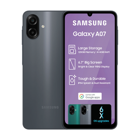 Samsung Galaxy A07 Smartphone - 6.7" Screen Size, 720 x 1600 HD+ Resolution, PLS LCD Technology, Octa-Core 2.2GHz CPU, 4GB Memory, 128GB Storage, Support MicroSD Up to 2TB, 50.0MP + 2.0MP Rear Camera, with Flash, FHD 1920 x 1080 @ 30fps Video Recording Re